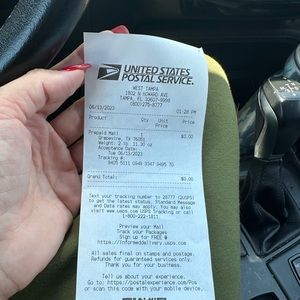 Not for resale - proof of shipping